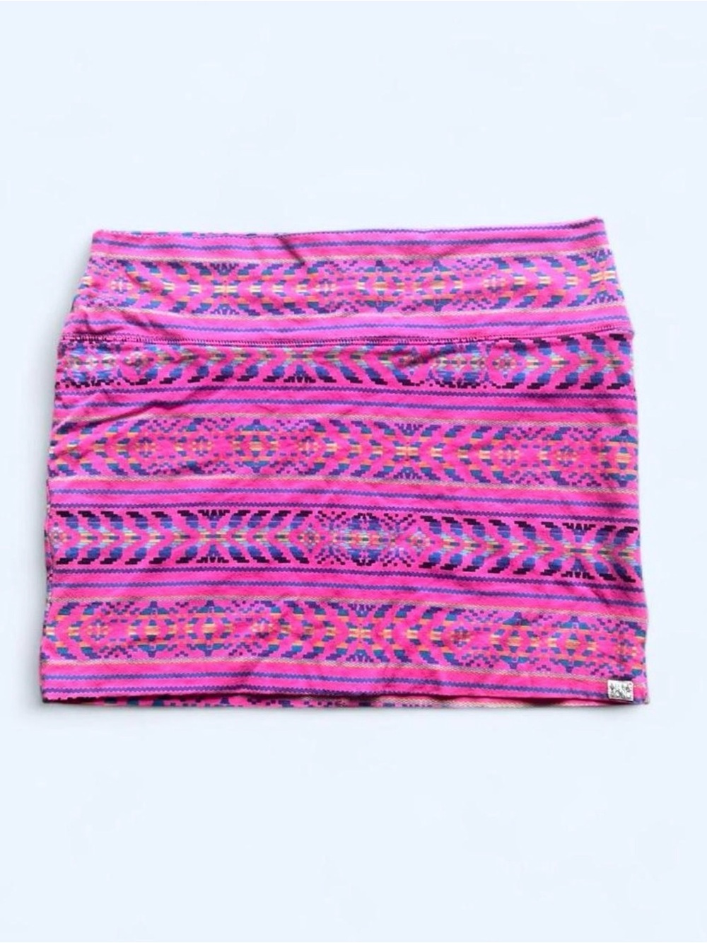 Billabong Pink Aztec-Pattern Mini Skirt